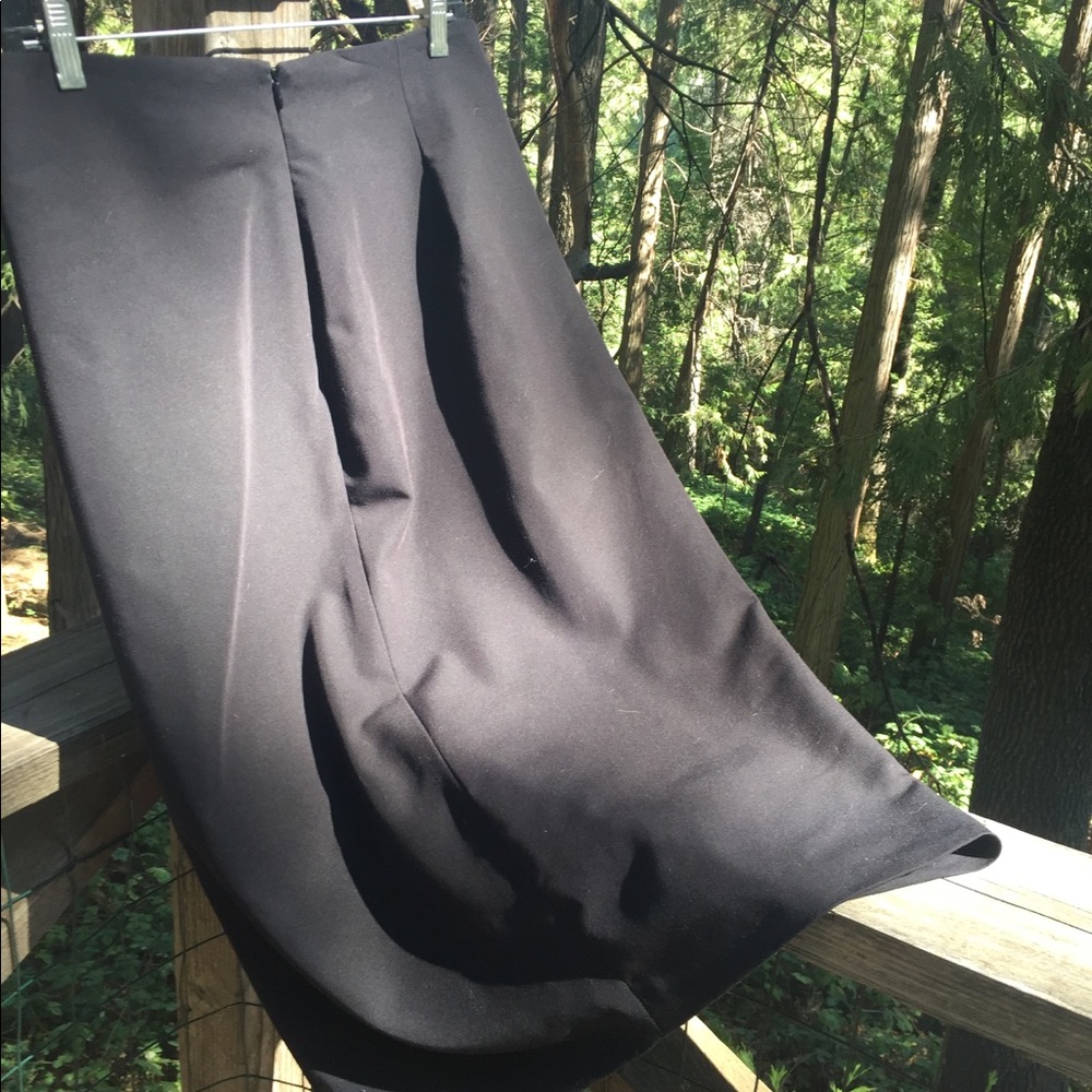 Worthington suiting fabric black taylored midi slip pencil skirt - Picture 9 of 9